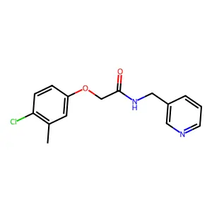 2-(4-chloro-3-methylphenoxy)-N-(pyridin-3-ylmethyl)acetamide structure