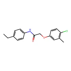 2-(4-chloro-3-methylphenoxy)-N-(4-ethylphenyl)acetamide structure