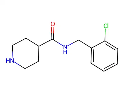N-(2-chlorobenzyl)piperidine-4-carboxamide structure
