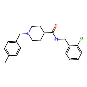 N-[(2-chlorophenyl)methyl]-1-[(4-methylphenyl)methyl]piperidine-4-carboxamide structure