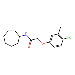 2-(4-chloro-3-methylphenoxy)-N-cycloheptylacetamide structure