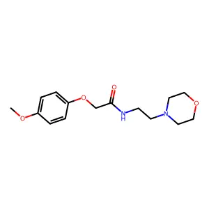 2-(4-methoxyphenoxy)-N-(2-morpholin-4-ylethyl)acetamide structure