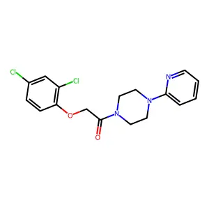 2-(2,4-Dichlorophenoxy)-1-(4-pyridin-2-ylpiperazin-1-yl)ethanone structure