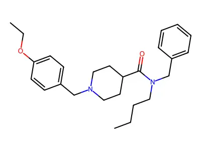 N-benzyl-N-butyl-1-[(4-ethoxyphenyl)methyl]piperidine-4-carboxamide structure