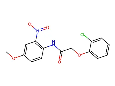 2-(2-chlorophenoxy)-N-(4-methoxy-2-nitrophenyl)acetamide structure