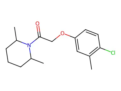 2-(4-Chloro-3-methylphenoxy)-1-(2,6-dimethylpiperidin-1-yl)ethanone structure