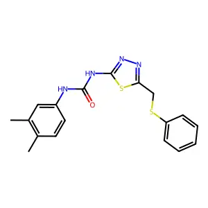 1-(3,4-Dimethylphenyl)-3-[5-(phenylsulfanylmethyl)-1,3,4-thiadiazol-2-yl]urea structure