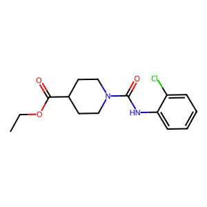 Ethyl 1-((2-chlorophenyl)carbamoyl)piperidine-4-carboxylate structure