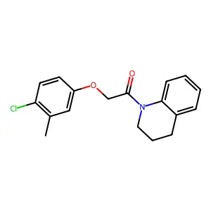 2-(4-chloro-3-methylphenoxy)-1-(3,4-dihydroquinolin-1(2H)-yl)ethanone structure