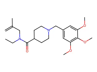 N-ethyl-N-(2-methylprop-2-enyl)-1-[(3,4,5-trimethoxyphenyl)methyl]piperidine-4-carboxamide structure