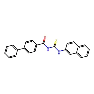 N-(naphthalen-2-ylcarbamothioyl)-4-phenylbenzamide structure