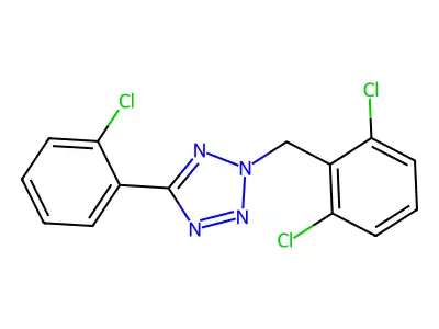 5-(2-Chlorophenyl)-2-[(2,6-dichlorophenyl)methyl]tetrazole structure