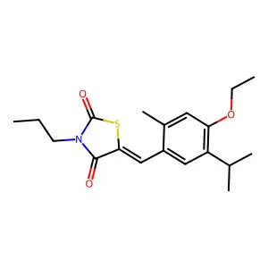 5-(4-Ethoxy-5-isopropyl-2-methylbenzylidene)-3-propyl-1,3-thiazolidine-2,4-dione structure