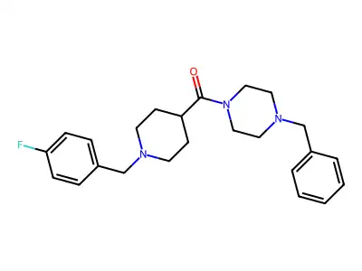 (4-Benzylpiperazin-1-yl)-[1-[(4-fluorophenyl)methyl]piperidin-4-yl]methanone structure