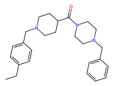 (4-Benzylpiperazin-1-yl)[1-(4-ethylbenzyl)piperidin-4-yl]methanone structure