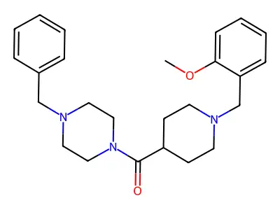 (4-Benzylpiperazin-1-yl)[1-(2-methoxybenzyl)piperidin-4-yl]methanone structure