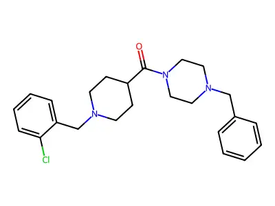 (4-Benzylpiperazin-1-yl)-[1-[(2-chlorophenyl)methyl]piperidin-4-yl]methanone structure