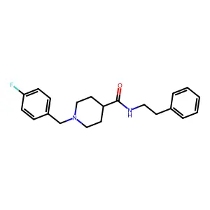 1-(4-fluorobenzyl)-N-(2-phenylethyl)piperidine-4-carboxamide structure