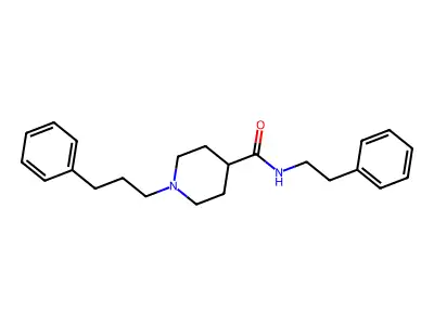 N-(2-phenylethyl)-1-(3-phenylpropyl)piperidine-4-carboxamide structure