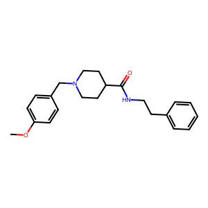 1-(4-methoxybenzyl)-N-(2-phenylethyl)piperidine-4-carboxamide structure