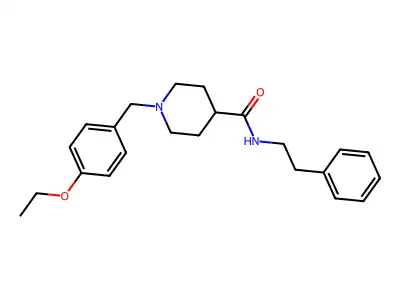 1-(4-ethoxybenzyl)-N-(2-phenylethyl)piperidine-4-carboxamide structure