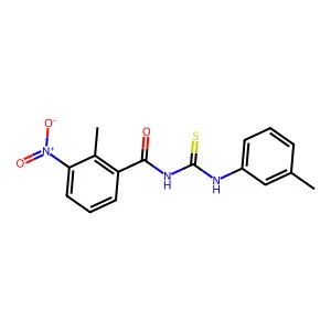 2-methyl-N-[(3-methylphenyl)carbamothioyl]-3-nitrobenzamide structure