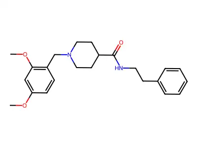 1-(2,4-dimethoxybenzyl)-N-(2-phenylethyl)piperidine-4-carboxamide structure