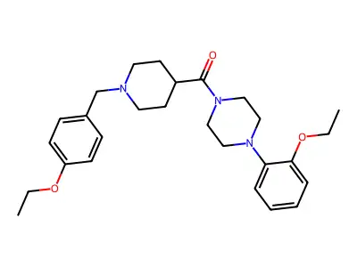 [1-(4-Ethoxybenzyl)piperidin-4-yl][4-(2-ethoxyphenyl)piperazin-1-yl]methanone structure