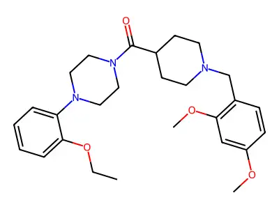 [1-(2,4-dimethoxybenzyl)piperidin-4-yl][4-(2-ethoxyphenyl)piperazin-1-yl]methanone structure