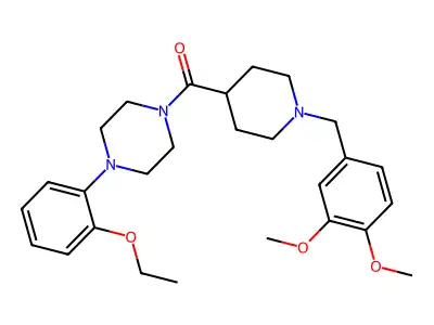 [1-(3,4-dimethoxybenzyl)piperidin-4-yl][4-(2-ethoxyphenyl)piperazin-1-yl]methanone structure