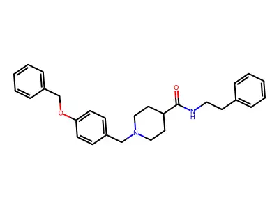1-[4-(benzyloxy)benzyl]-N-(2-phenylethyl)piperidine-4-carboxamide structure