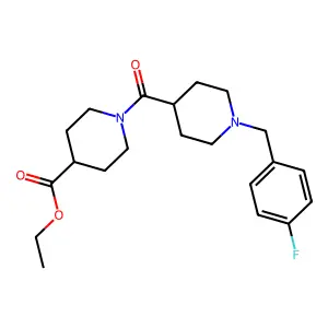 Ethyl 1-{[1-(4-fluorobenzyl)piperidin-4-yl]carbonyl}piperidine-4-carboxylate structure