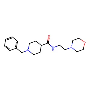 1-benzyl-N-(2-morpholin-4-ylethyl)piperidine-4-carboxamide structure