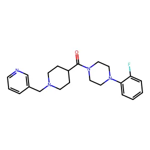 [4-(2-fluorophenyl)piperazin-1-yl]-[1-(pyridin-3-ylmethyl)piperidin-4-yl]methanone structure