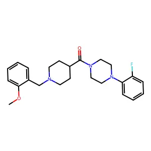 [4-(2-Fluorophenyl)piperazin-1-yl][1-(2-methoxybenzyl)piperidin-4-yl]methanone structure