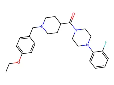 [1-(4-Ethoxybenzyl)piperidin-4-yl][4-(2-fluorophenyl)piperazin-1-yl]methanone structure