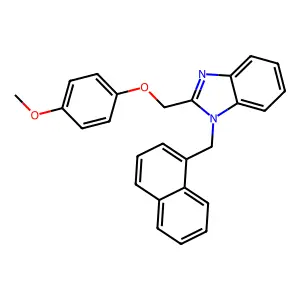2-[(4-Methoxyphenoxy)methyl]-1-(naphthalen-1-ylmethyl)benzimidazole structure