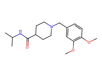 1-(3,4-dimethoxybenzyl)-N-(propan-2-yl)piperidine-4-carboxamide structure