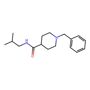 1-benzyl-N-(2-methylpropyl)piperidine-4-carboxamide structure