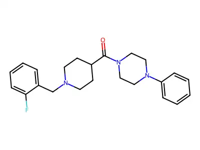 [1-[(2-Fluorophenyl)methyl]piperidin-4-yl]-(4-phenylpiperazin-1-yl)methanone structure