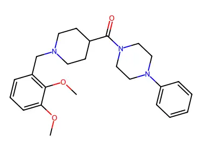 [1-(2,3-Dimethoxybenzyl)piperidin-4-yl](4-phenylpiperazin-1-yl)methanone structure