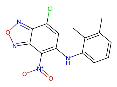 7-chloro-N-(2,3-dimethylphenyl)-4-nitro-2,1,3-benzoxadiazol-5-amine structure