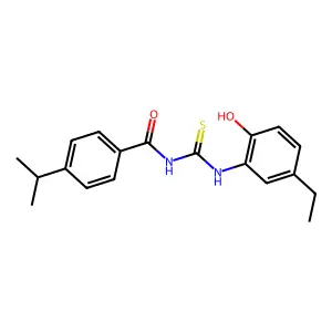 N-[(5-ethyl-2-hydroxyphenyl)carbamothioyl]-4-propan-2-ylbenzamide structure
