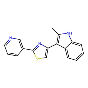 4-(2-methyl-1H-indol-3-yl)-2-pyridin-3-yl-1,3-thiazole structure