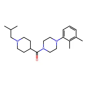 [4-(2,3-dimethylphenyl)piperazin-1-yl]-[1-(2-methylpropyl)piperidin-4-yl]methanone structure