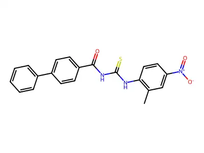 N-[(2-methyl-4-nitrophenyl)carbamothioyl]-4-phenylbenzamide structure