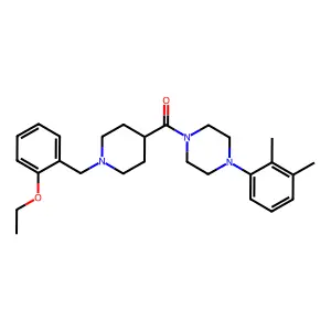 [4-(2,3-dimethylphenyl)piperazin-1-yl]-[1-[(2-ethoxyphenyl)methyl]piperidin-4-yl]methanone structure