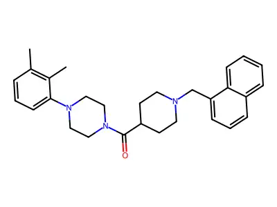 [4-(2,3-dimethylphenyl)piperazin-1-yl]-[1-(naphthalen-1-ylmethyl)piperidin-4-yl]methanone structure
