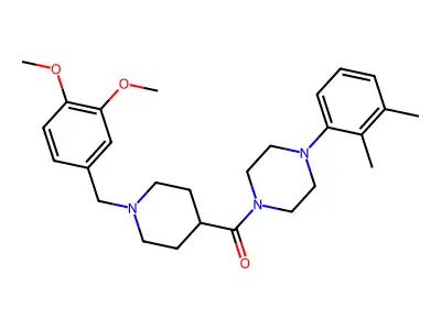 [1-(3,4-dimethoxybenzyl)piperidin-4-yl][4-(2,3-dimethylphenyl)piperazin-1-yl]methanone structure