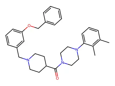 {1-[3-(benzyloxy)benzyl]piperidin-4-yl}[4-(2,3-dimethylphenyl)piperazin-1-yl]methanone structure